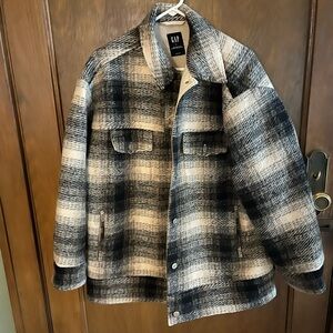GAP Black and Cream Checkered Jacket
